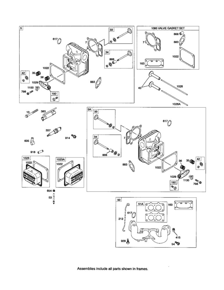 Head-Cylinder/Manifold-Intake Diagram and Parts List for 44P700 0016-0884 Briggs and Stratton Engine